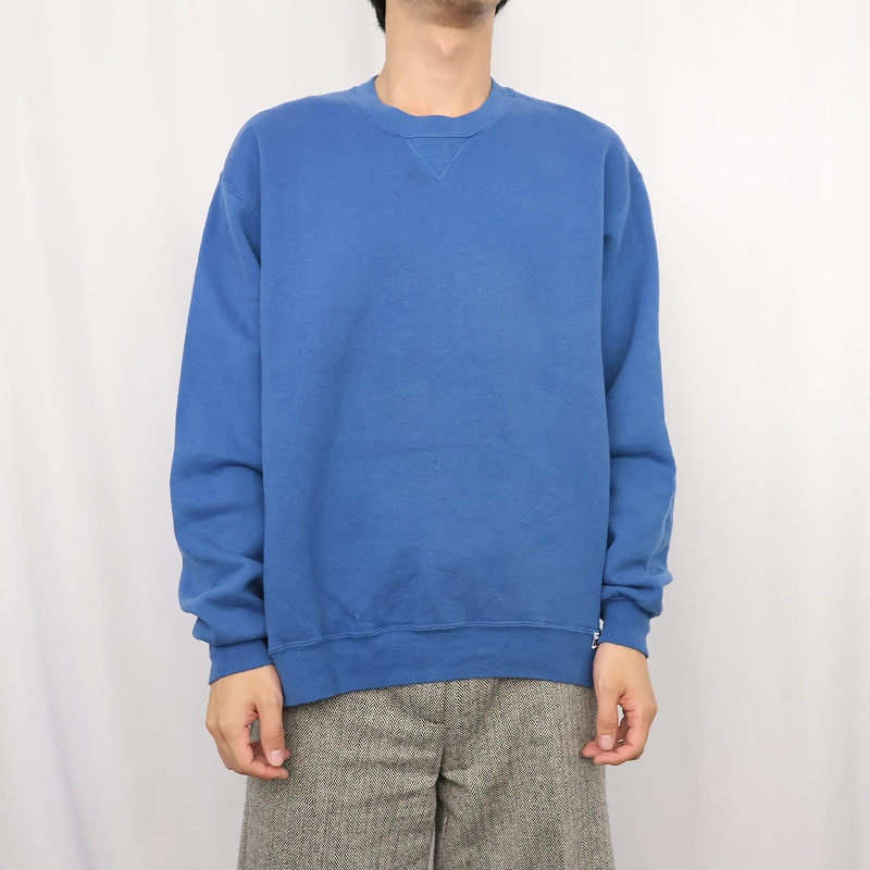 画像2: 80's RUSSELL ATHLETIC USA製 前V 無地スウェット L (2)