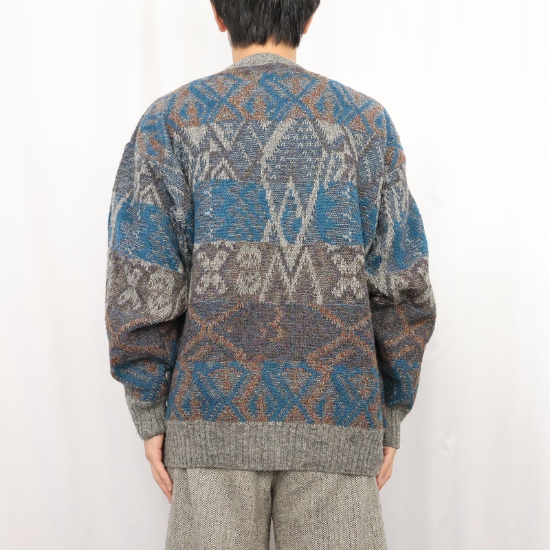 画像3: 80's PENDLETON USA製 柄編み ウールニットセーター L (3)