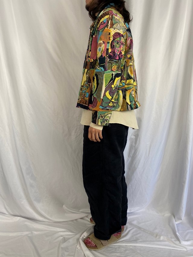 C.J.Banks Picasso風 アート総柄 ジャケット 1X
