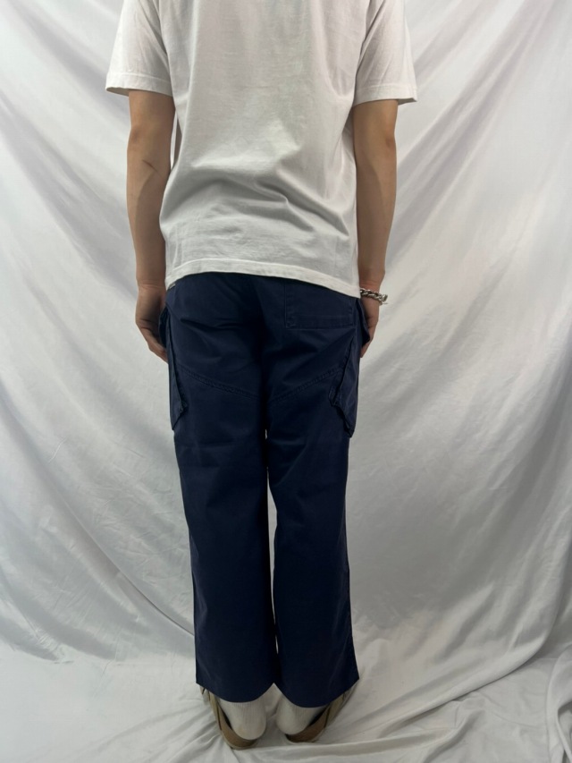 90s Euro 2intuck Trousers NAVY コットン