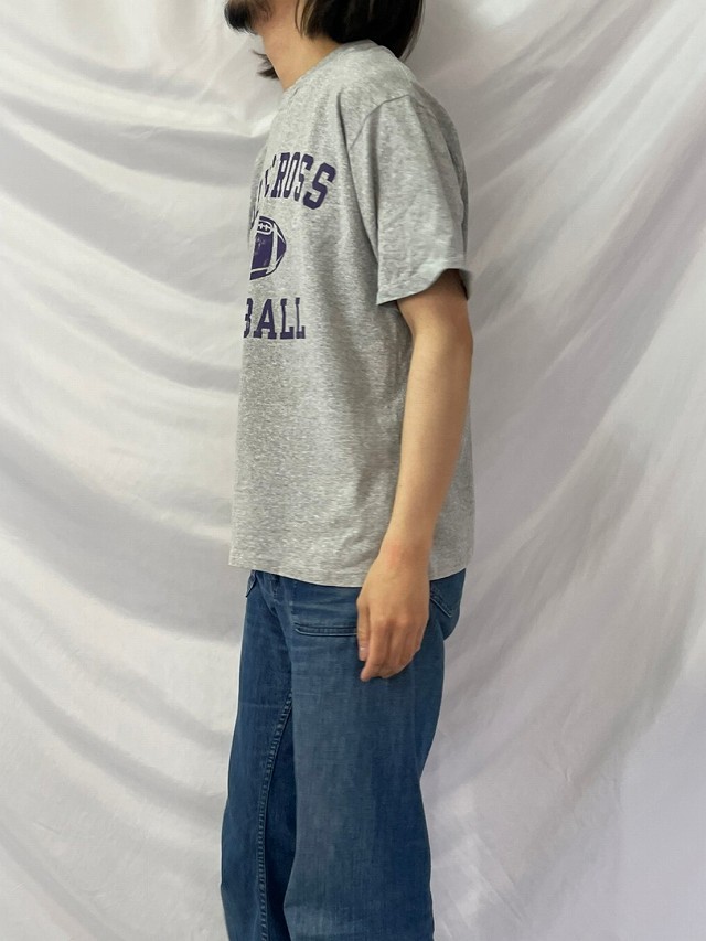's The Cotton Exchange USA製 "HOLY CROSS FOOTBALL" プリントTシャツ L