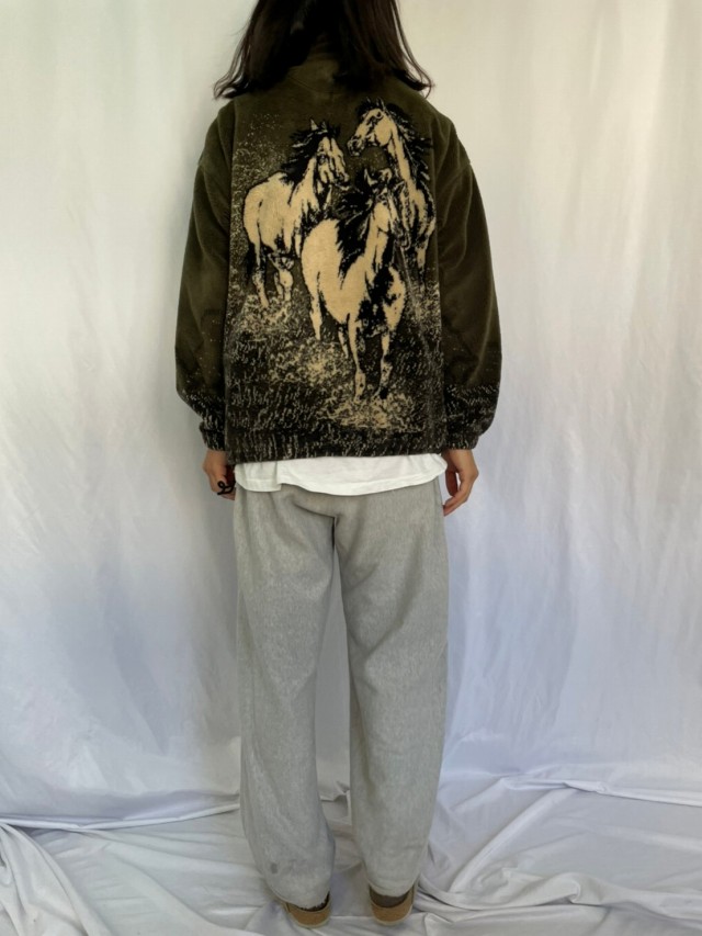 【90s】BEAR RIDGE fleece zip up jacket XL