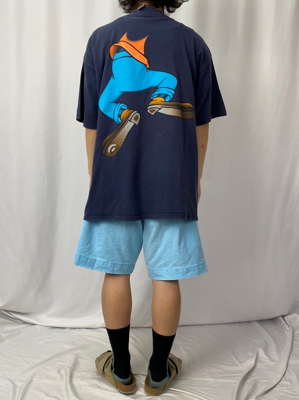 90s グーフィー プリント Tシャツ XL ゲーム アニメ ディズニー 企業