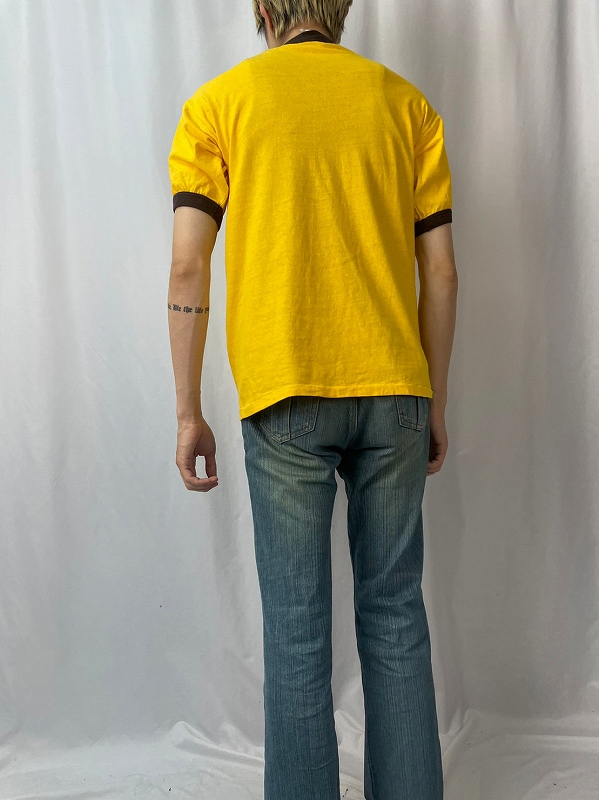 70年代 BELTON リンガーTシャツ プリントTシャツ USA製 メンズL ヴィンテージ /eaa347569