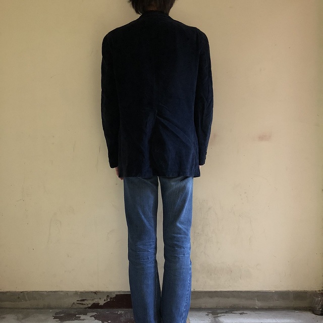70年代 アメリカ製 ユニオンチケット ベロア 紺 ネイビー｜ヴィテージ古着屋Feeet 通販 名古屋 大須 メンズ