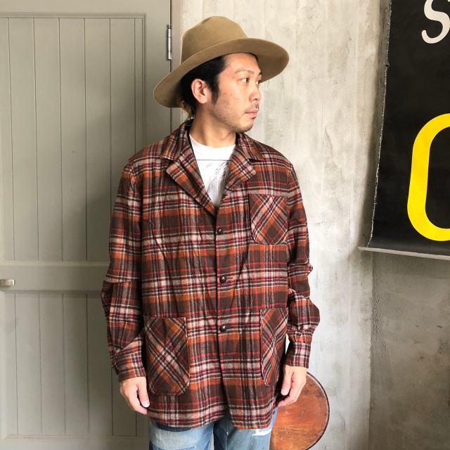 PENDLETON 80s USA製 oldウール チェックテーラードジャケット