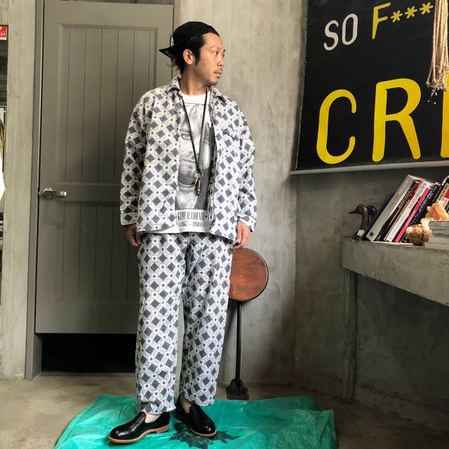 70年代 パジャマ セットアップ 開襟 オープンカラー ｜ヴィテージ古着屋Feeet 通販 名古屋 大須 メンズ