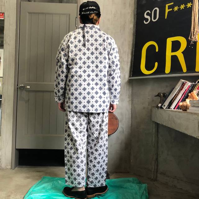 70年代 パジャマ セットアップ 開襟 オープンカラー ｜ヴィテージ古着屋Feeet 通販 名古屋 大須 メンズ