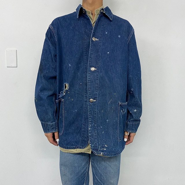 WWII STRONG RELIABLE DENIM COVERALL JACKET