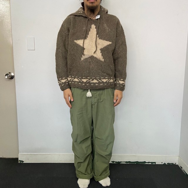 Bolivian Imports by Lucy 星柄 ウールニットパーカ XL