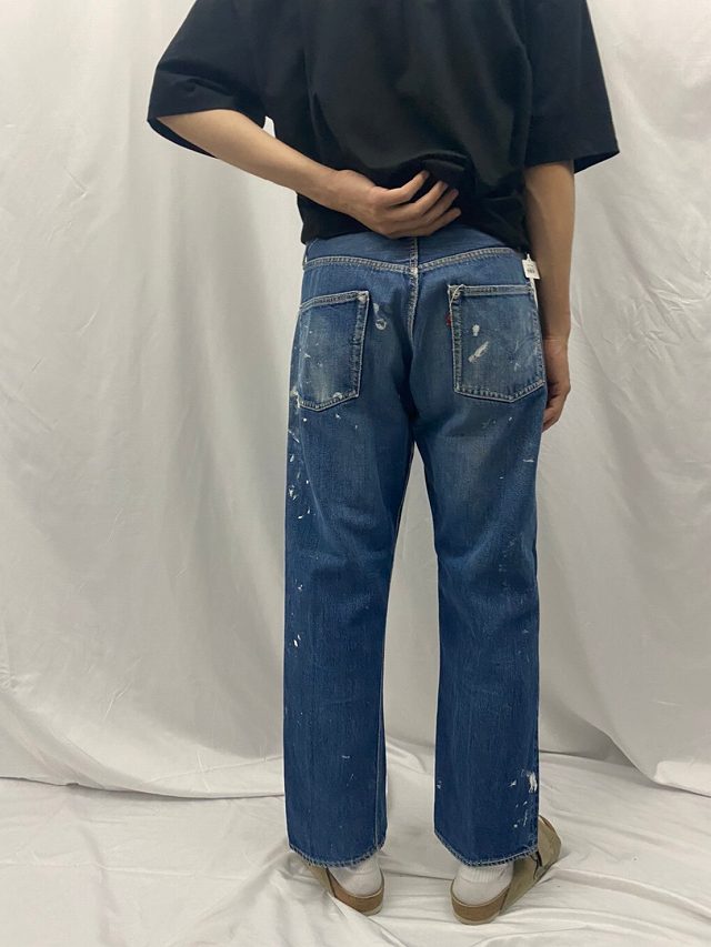 リーバイス 60s 501XX Vステッチ BIG E ヴィンテージ ギャラ入り ストレート デニムパンツ Levi's ジーパン 赤耳 メンズ   【230419】