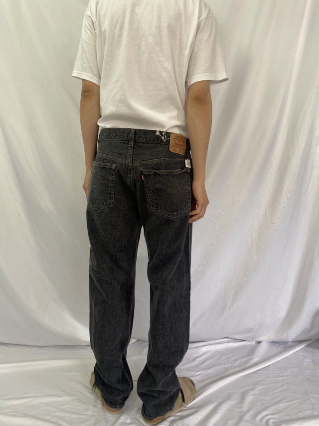 90年代 USA製 Levi's リーバイス 501 デニムパンツ アメカジ ジップフライ ストレート ブラック (メンズ 36×32)   N8998