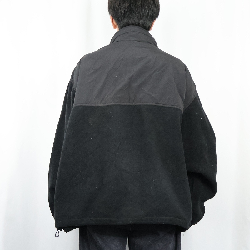 画像3: 90's Eddie Bauer EBTEK USA製 "POLARTEC" ナイロン切り替え フリースアノラックパーカー BLACK XXXL (3)