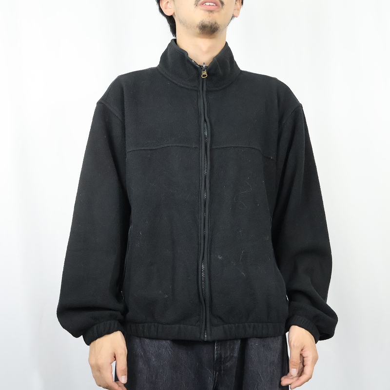 画像2: 90's Eddie Bauer EBTEK "POLARTEC" フリースジップジャケット BLACK M (2)