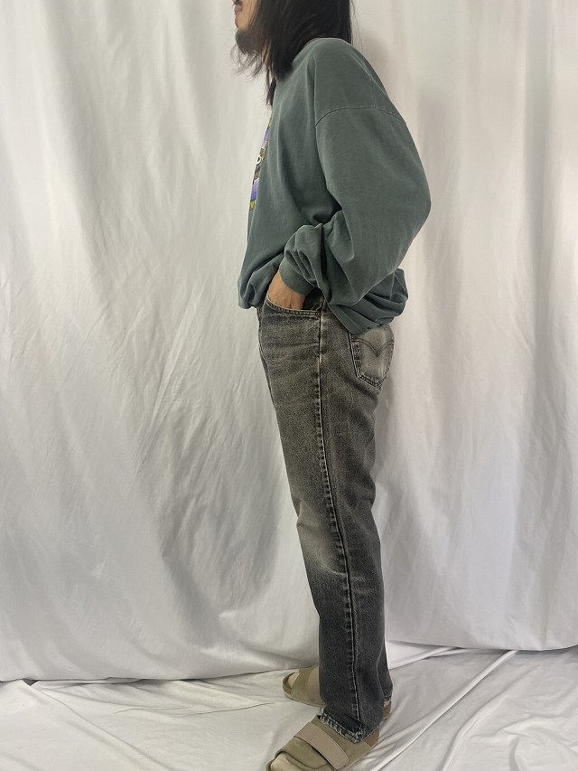 90年代 リーバイス Levi's 505 REGULAR FIT STRAIGHT LEG ブラックジーンズ テーパードデニムパンツ カナダ製 メンズw37 ヴィンテージ /eaa329022