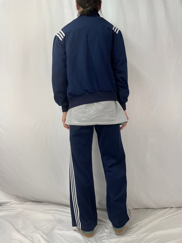 80's adidas ロゴ刺繍トラックジャケット/パンツ SETUP XL