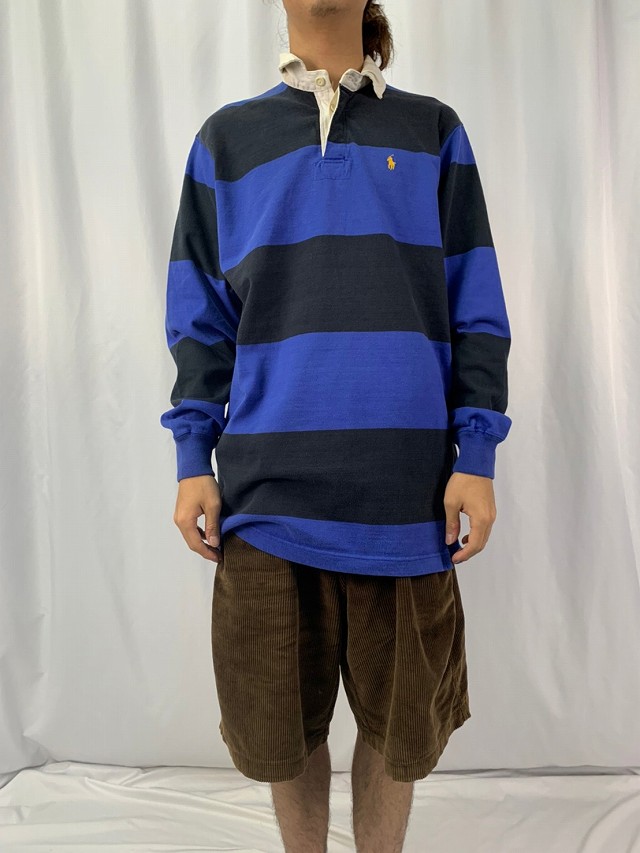 90s VINTAGE Ralph Lauren ボーダーポロシャツ USA-