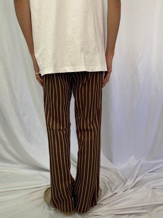 1990s vintage White Stripe フレア スラックス