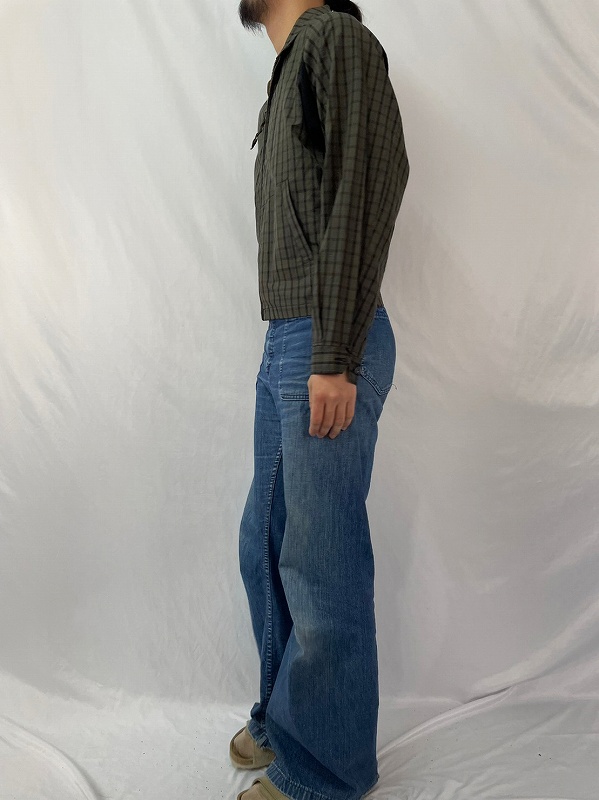 60's Field Stream チェック柄 ニット切り替えコットンジャケット SIZE36