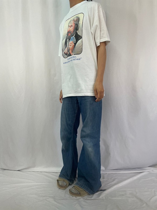 90年代 メッセージ アート プリントTシャツ メンズXL