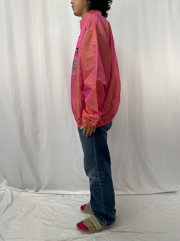 90年代 90s アメリカ製 サーフスタイル ピンク ナイロンジャケット