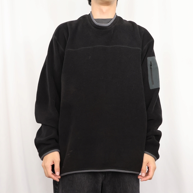 画像2: 90's ARC'TERYX CANADA製 コバートフリースプルオーバー BLACK XL (2)
