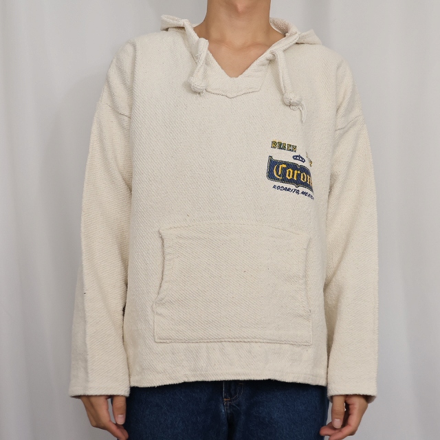 画像3: CORONA BEACH CLUB MEXICO製 ビールメーカープリント メキシカンパーカー XL (3)