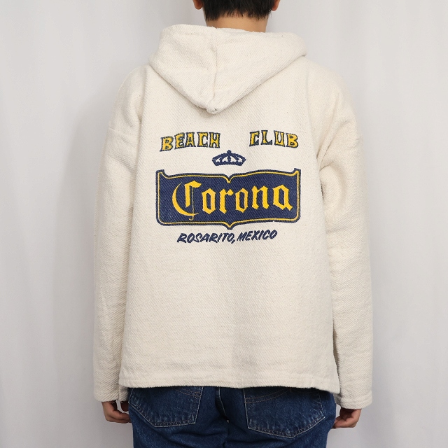 画像4: CORONA BEACH CLUB MEXICO製 ビールメーカープリント メキシカンパーカー XL (4)