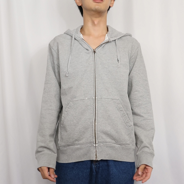 画像2: POLO Ralph Lauren ロゴ刺繡 コットンジップパーカー S (2)