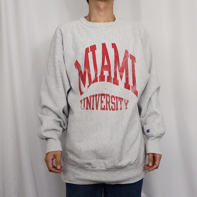 画像2: 90's Champion REVERSE WEAVE USA製 "MIAMI UNIVERSITY" プリントスウェット XXL (2)