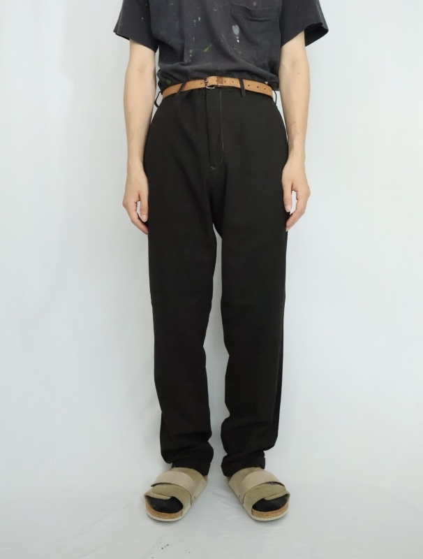 Yohji Yamamoto ヨウジヤマモト 茶色 ブラウン ノータック パンツ