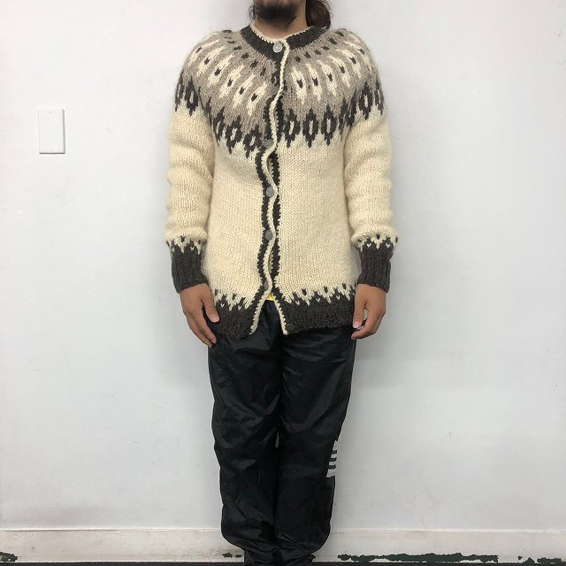 【SALE】 ノルディック柄 ニットカーディガン