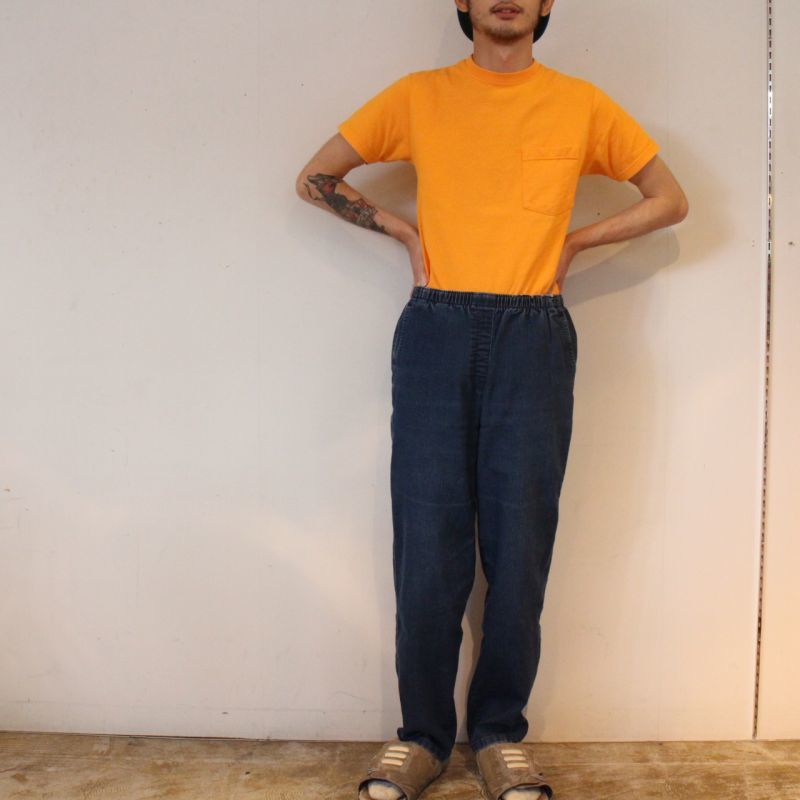 Sale デニムイージーパンツ インディゴ ポケット付き テーパード ビンテージ古着屋feeet 通販 名古屋 大須 メンズ