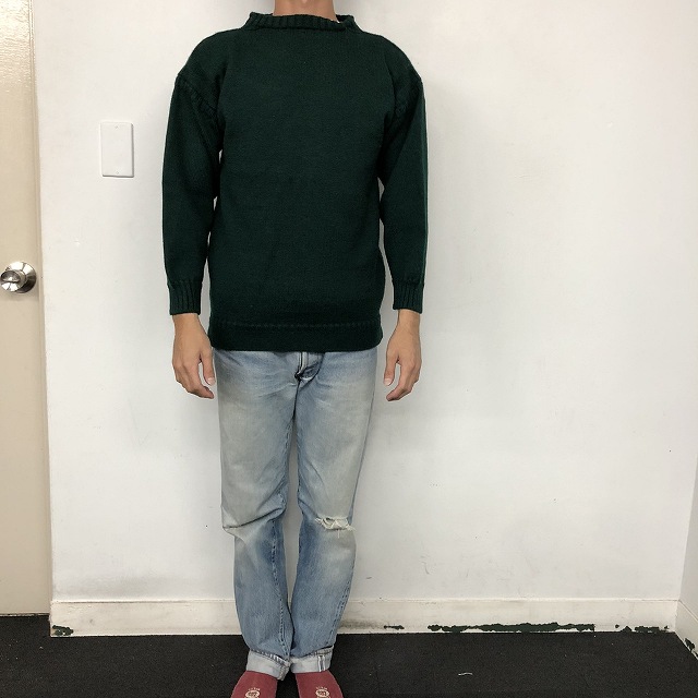 VINTAGE ガンジーセーター GREEN