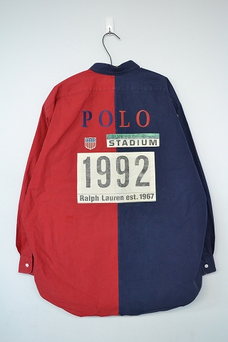 【古着】【通販】【ヴィンテージ】【ビンテージ】【Ralp Lauren】【1992】【POLO STADIUM】【クレイジーパターンシャツ