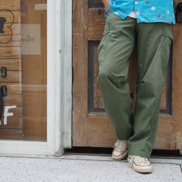 60-70s US.ARMY ファティーグパンツ ベトナムパンツ ノンリップ-