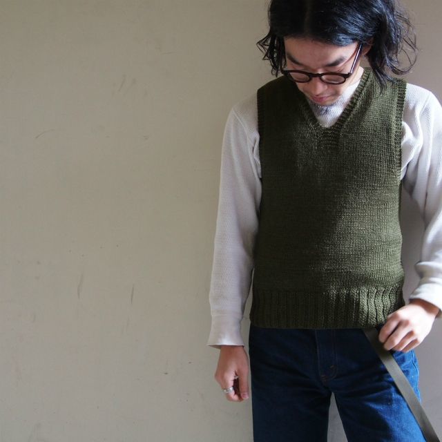 正規取扱店販売店 timewornclothing アットラスト レッドクロスニット