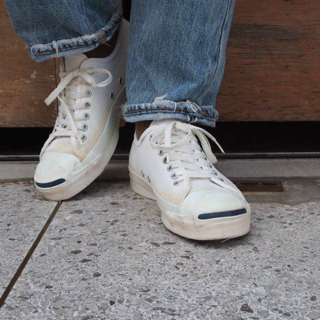 90s USA製 converse jackpurcell スニーカー 3.5