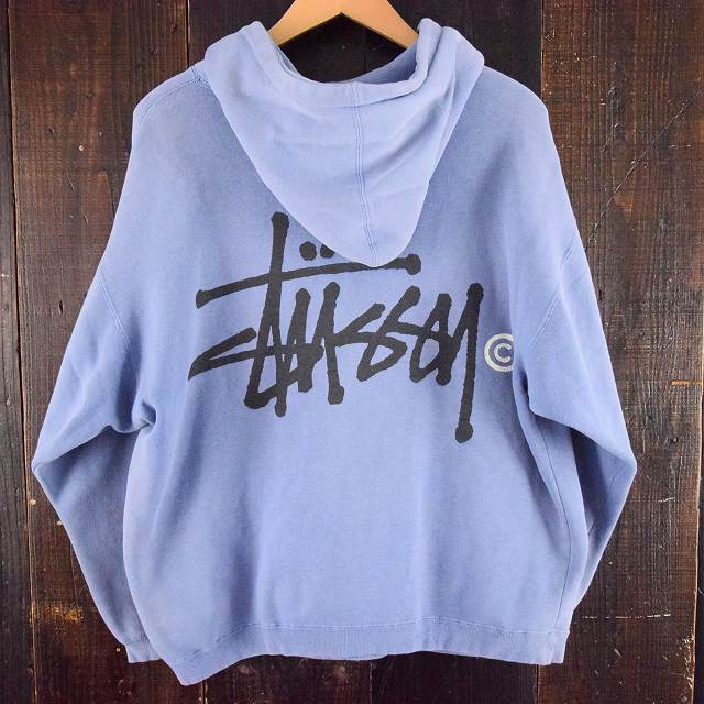 セット STUSSY  紺タグ ドライバーズニット ジップパーカー ショーンロゴ