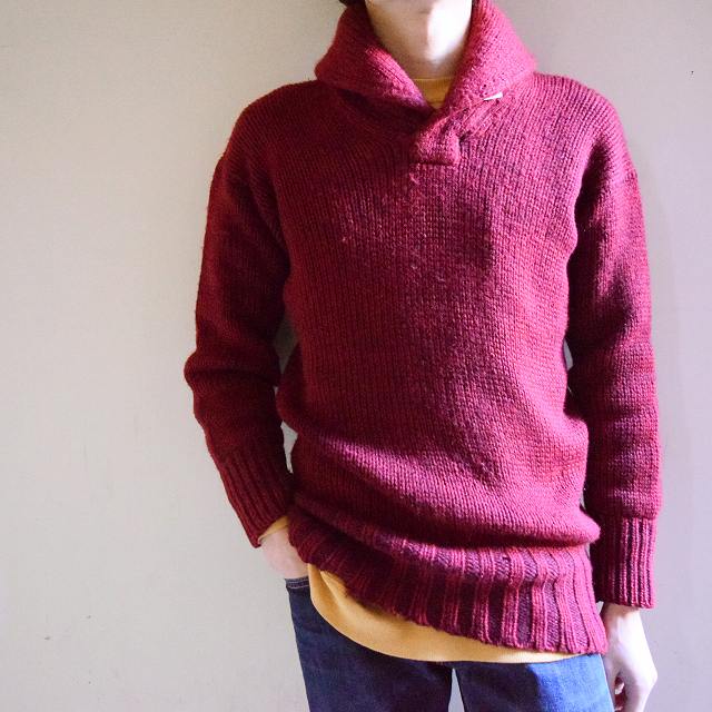 1930 S 1940 S Rugby ショールカラーローゲージニットセーター 30年代 40年代 ラグビー ビンテージ古着屋feeet 通販 名古屋 大須ラルフローレン メンズ