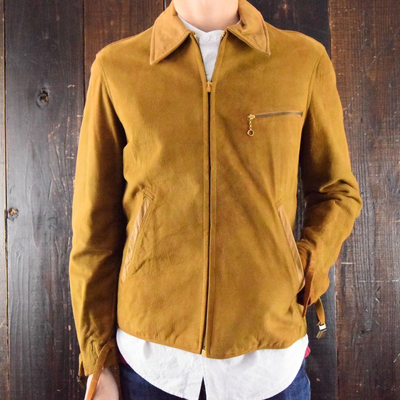 1940's ヌバック×スムースレザー切り替え ツートーンレザージャケット