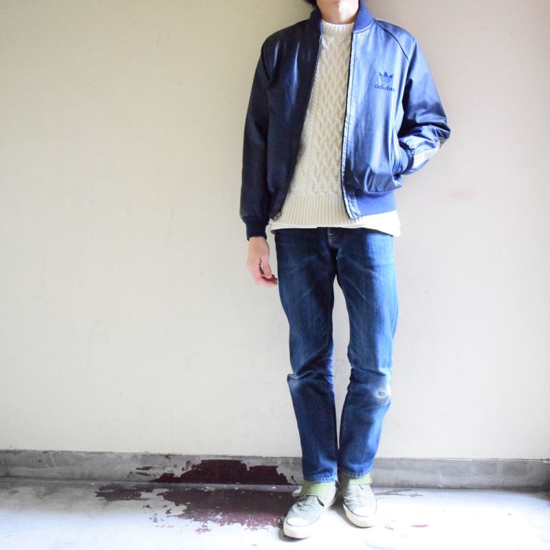 1980's adidas レザートラックブルゾン M位