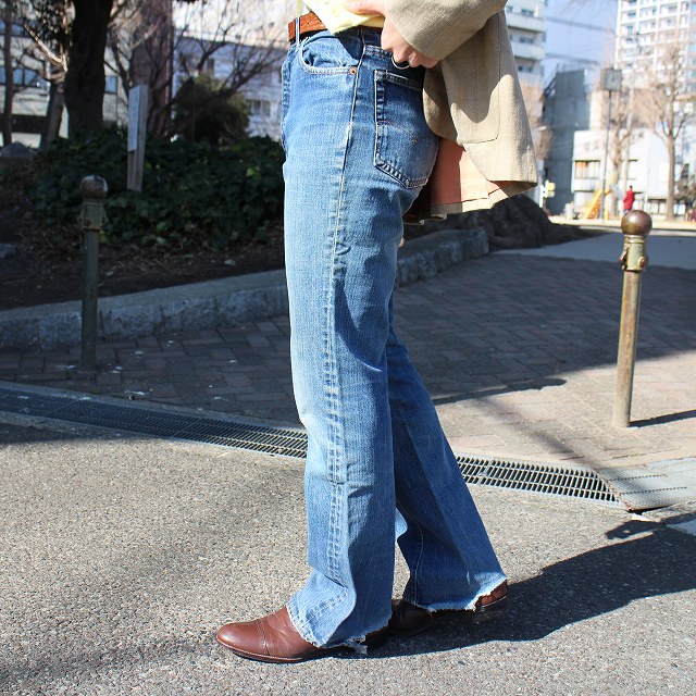 66前期□70s Levi's 517 デニム フレア ヴィンテージ ダメージ□Date1970s