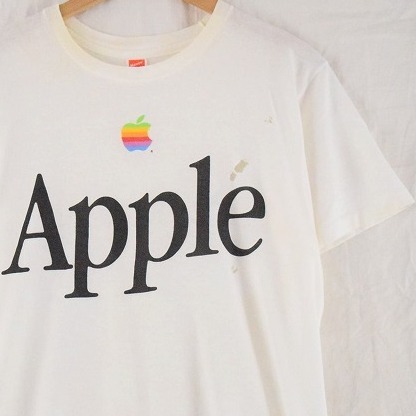 80's Apple USA製 レインボーロゴTシャツ