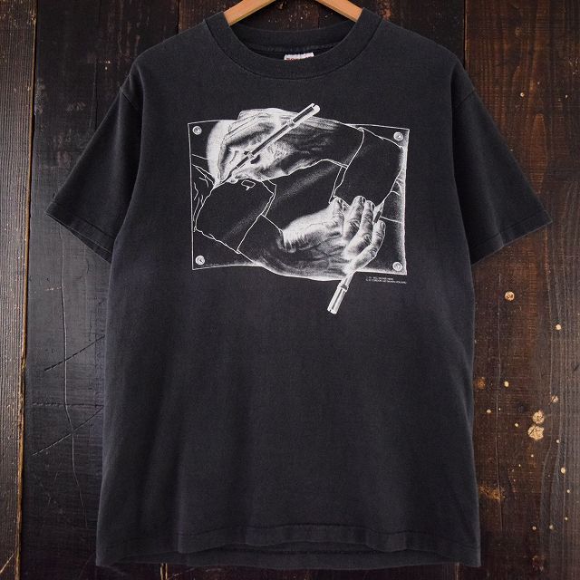 90's M.C. Escher USA製 騙し絵アート T-shirt90年代 エッシャー アメリカ製 Tシャツ| ビンテージ古着屋
