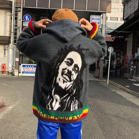 Bob Marley ラスタカラー ウールジャケットボブマーリー レゲエ 歌手 音楽 パーカー ビンテージ古着屋feeet 通販 名古屋 大須 メンズ Bob Marley ラスタカラー ウールジャケットボブマーリー レゲエ 歌手 音楽 パーカー ビンテージ古着屋feeet 通販 名古屋 大須 メンズ