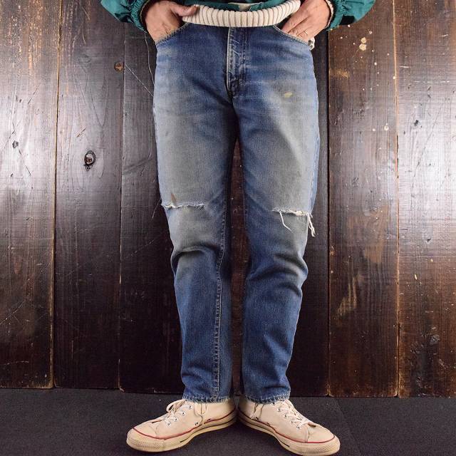 60〜70's LEVI'S 505 BIGE デニムパンツ W32