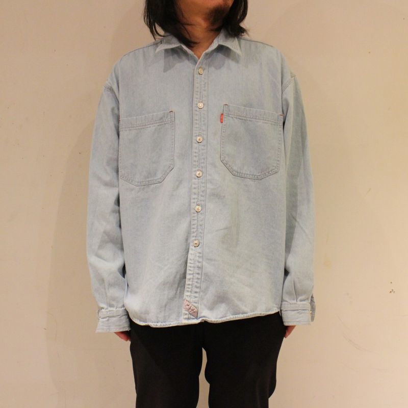 levi's grey denim shirt
