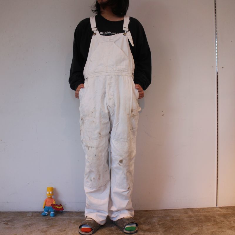 【SALE】 40's〜50's 山ポケ 月桂樹ボタン ホワイトオーバーオール 38