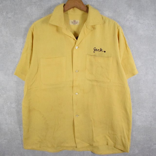 60年代 アロハシャツ 黄色 開襟 半袖 オープンカラー | ビンテージ古着屋Feeet 通販 名古屋 大須 メンズ